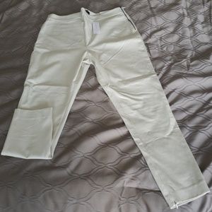 Beige skinny leg pants